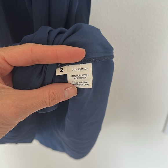 Ulla Johnson Ren Top Ruffle Silky Navy Blue size 2 - Picture 6 of 7